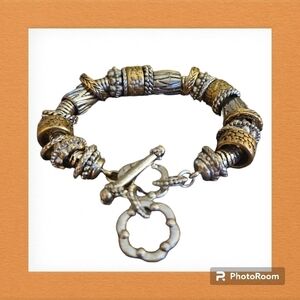 PREMIER DESIGNS Park Avenue Metal Beaded Chain Castlecore Bracelet